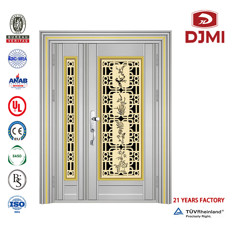 Νέες Ρυθμίσεις Διπλές Πόρτες Εξωτερικό Σπίτι Σχέδιο Σχάρας Πόρτα από ανοξείδωτο ατσάλι Κινέζικο εργοστάσιο Υψηλής ποιότητας Στυλ διπλού σχεδιασμού Πλαίσιο πόρτας από ανοξείδωτο ατσάλι