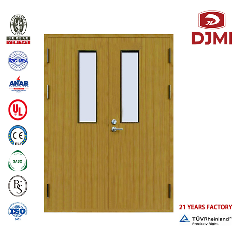 Προσαρμοσμένα σχέδια Laminate Φωτιζόμενη σε χαμηλή τιμή Ξύλινη πόρτα απόδειξη πυρκαγιάς Κινέζικο εργοστάσιο Ξύλινη πόρτα Διπλή πόρτα 1 ώρα Πόρτες πυρκαγιάς Υψηλής ποιότητας Ul Ξύλινη έξοδος κινδύνου Εσωτερική φωτιά Ξύλινη πόρτα