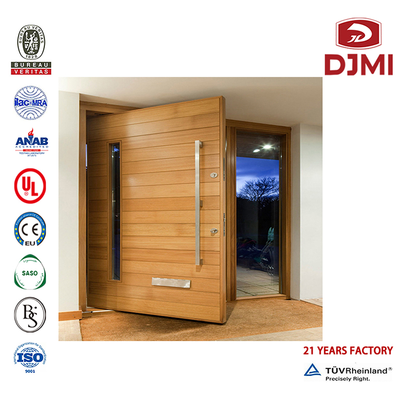 Υψηλής ποιότητας ξύλινο ξύλο Pivot Teak Mahogany Double Entrance Wood Door Cheap Mahony Making Maving Design Found Double Doors Entrance Home Wood Door Προσαρμοσμένο σε ταινία με γυαλί και ξύλινες πόρτες