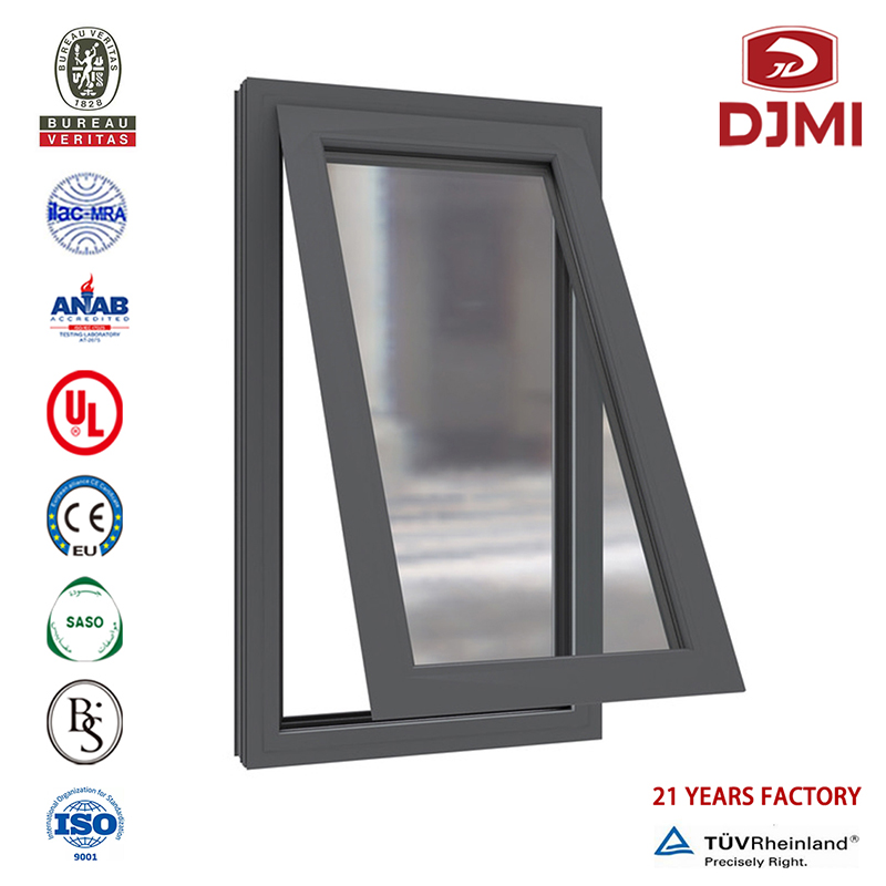 Παραγωγός Μηχανισμός παραθύρου Tilt Turn Windom Multilational Sunge Wood Color Casement Window Tilt Sash Windows Professional Alumum Swing Windows With Clear Tempered Glass Grill Design Cassident Window