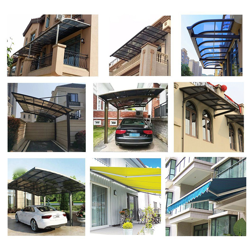 Προσαρμοσμένη φορητή πύλη κάλυψης Balcony Patio Cover Porte Πλαίσιο Σύγχρονη δομή Carport Πολυλειτουργική Patio Canopy Solar Panel Mounting Structure 2 Car Metal Carport Professional Balcony Awning Solar Mounting Structure