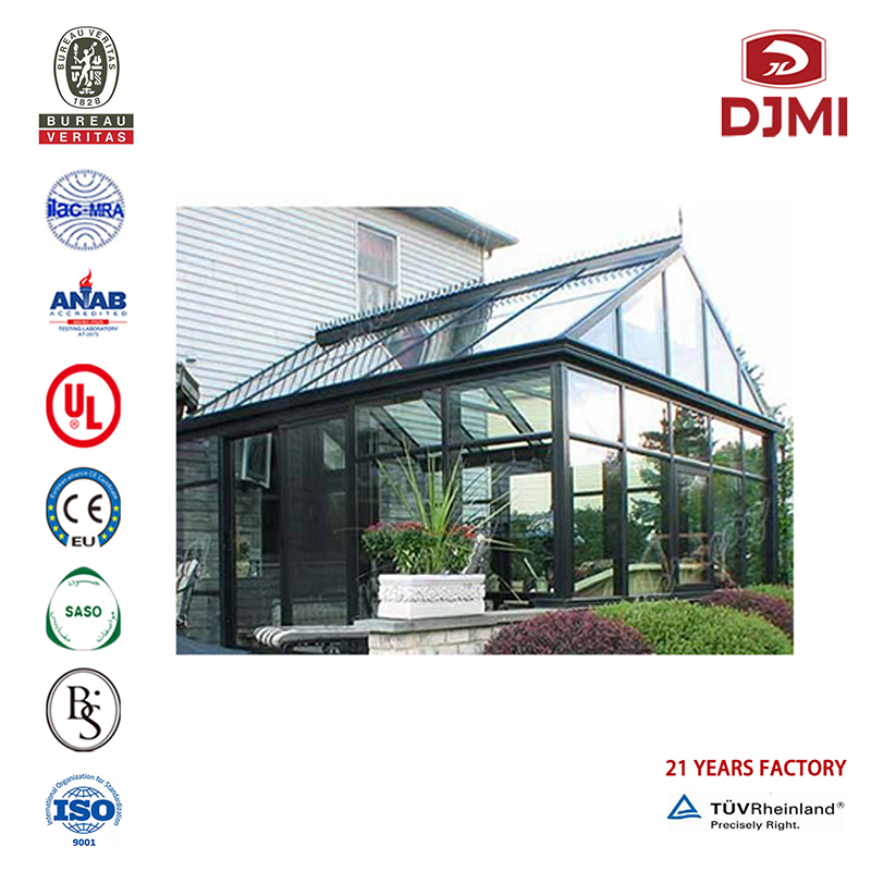 Sunroom Flat Roof Winter Greenhouse Lamied Glass Aluminium Sun House Insulated Glass Wind Proof Aluminum Sunroom Ολοκαίνουργικά Sunroom Aluminum Frame Flat Roof and Folding Door Green House